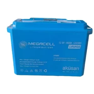 Megacell 100 Ah 12.8 V ABS Lityum Demir Fosfat Akü-LiFePO4