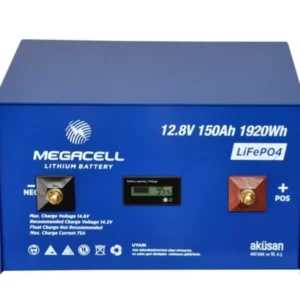 Megacell 150 Ah 12.8 V Lityum Demir Fosfat Akü-LiFePO4