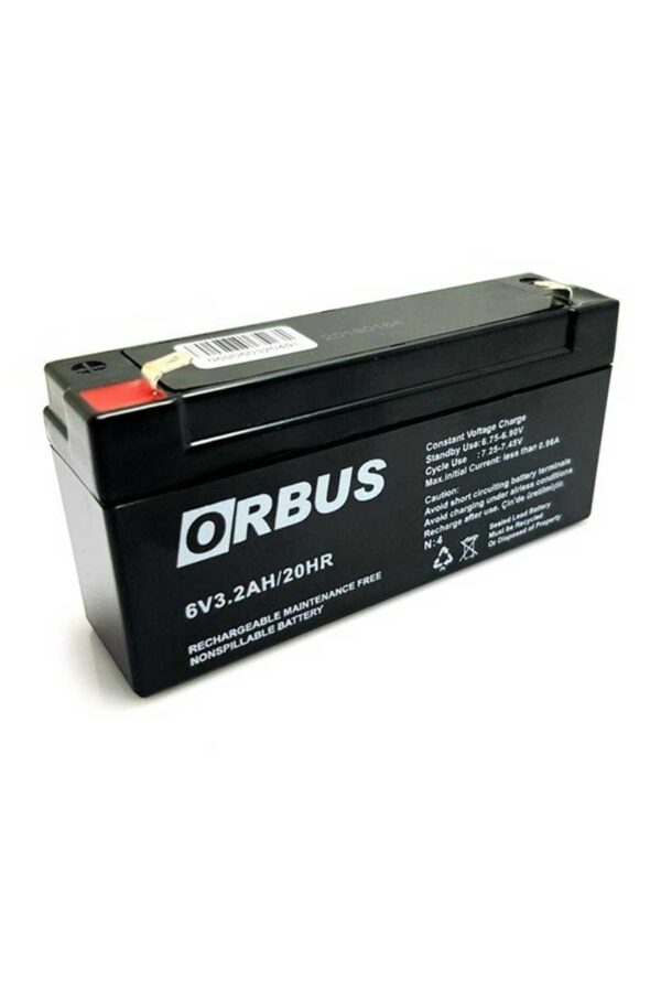 Orbus ORB 6-3,2K 6V 3.2Ah Kısa Kuru Tip Akü