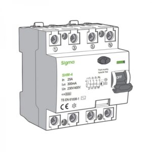 Sigma SHM4063030 63A 30mA 4 Kutuplu Kaçak Akım Koruma Şalteri